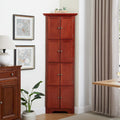Armoire de cuisine d'angle à 4 niveaux de 183 cm avec 8 portes et étagères réglables