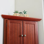 Armoire de cuisine d'angle à 4 niveaux de 183 cm avec 8 portes et étagères réglables