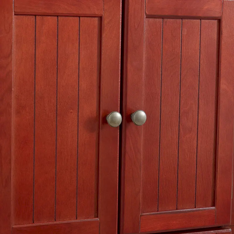 Armoire de cuisine d'angle à 4 niveaux de 183 cm avec 8 portes et étagères réglables