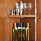 Armoire de cuisine d'angle à 4 niveaux de 183 cm avec 8 portes et étagères réglables