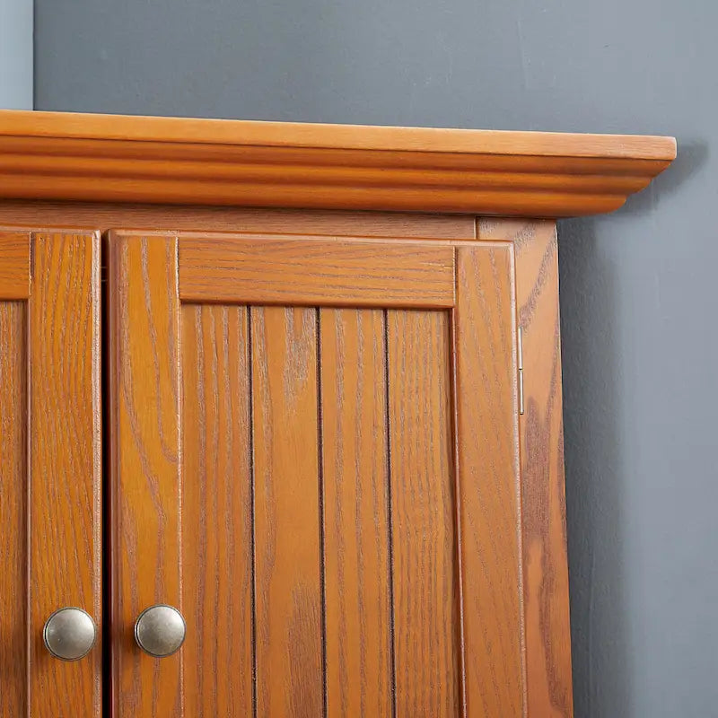 Armoire de cuisine d'angle à 4 niveaux de 183 cm avec 8 portes et étagères réglables