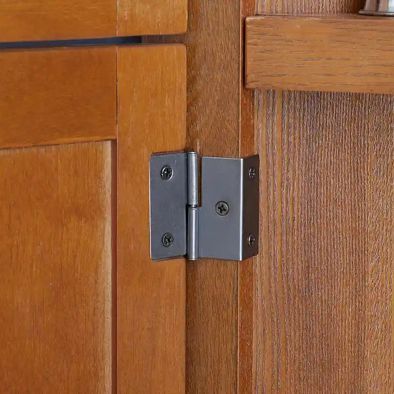 Armoire de cuisine d'angle à 4 niveaux de 183 cm avec 8 portes et étagères réglables