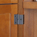 Armoire de cuisine d'angle à 4 niveaux de 183 cm avec 8 portes et étagères réglables