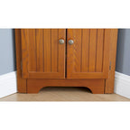 Armoire de cuisine d'angle à 4 niveaux de 183 cm avec 8 portes et étagères réglables