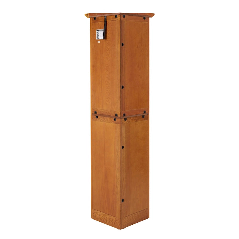 Armoire de cuisine d'angle à 4 niveaux de 183 cm avec 8 portes et étagères réglables