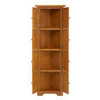 Armoire de cuisine d'angle à 4 niveaux de 183 cm avec 8 portes et étagères réglables