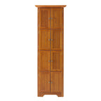 Armoire de cuisine d'angle à 4 niveaux de 183 cm avec 8 portes et étagères réglables