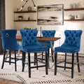 Tabourets de bar rembourrés en velours, lot de 6