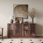 Buffet avec portes en bois massif