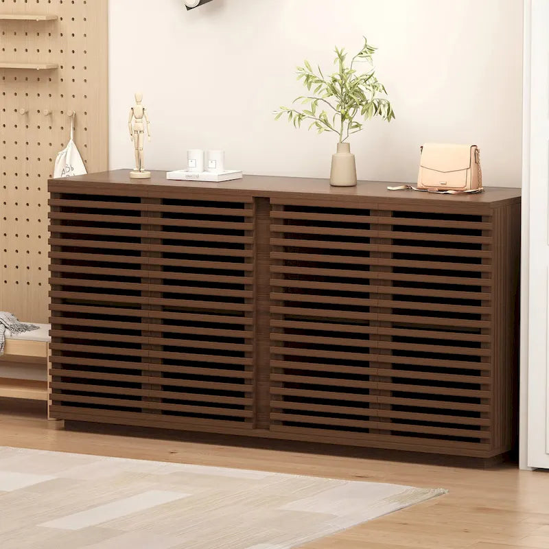 Buffet avec portes en bois massif
