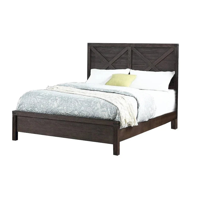 Lit Queen Size avec tête de lit en bois