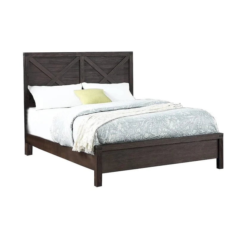 Lit Queen Size avec tête de lit en bois