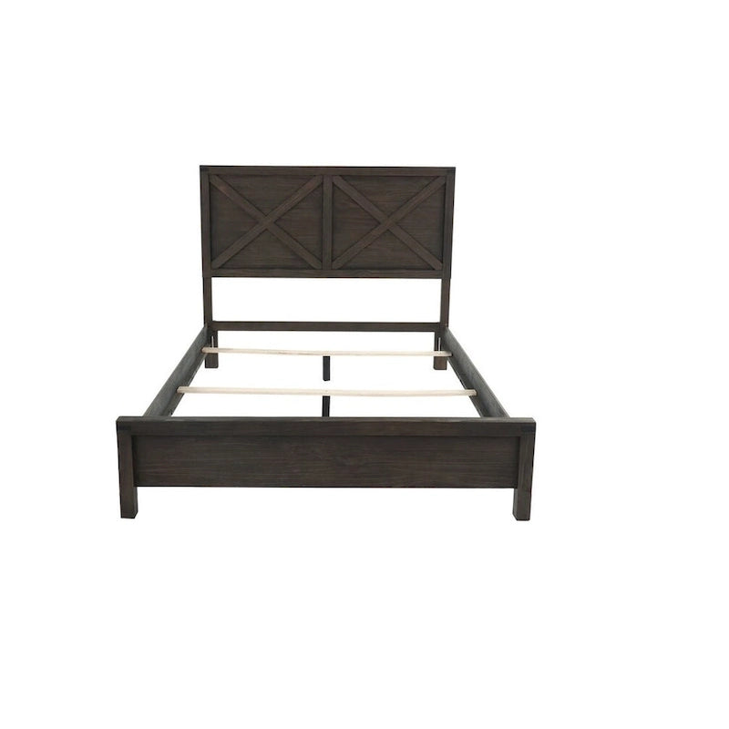 Lit Queen Size avec tête de lit en bois