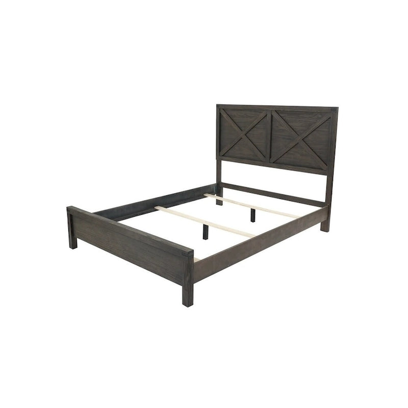 Lit Queen Size avec tête de lit en bois