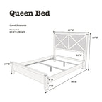 Lit Queen Size avec tête de lit en bois