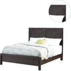 Lit Queen Size avec tête de lit en bois