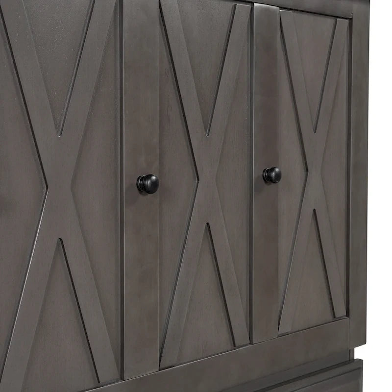 Armoire de lit escamotable avec station de charge et grand tiroir de rangement