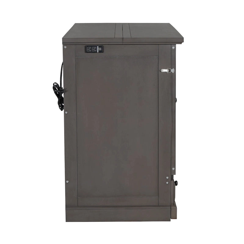 Armoire de lit escamotable avec station de charge et grand tiroir de rangement