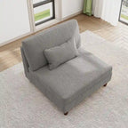 Chaise sans accoudoirs en velours côtelé