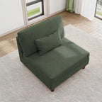 Chaise sans accoudoirs en velours côtelé