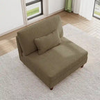 Chaise sans accoudoirs en velours côtelé