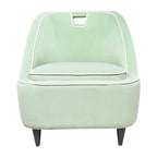 Fauteuil d'appoint bicolore moderne rembourré - 28 x 30 x 31