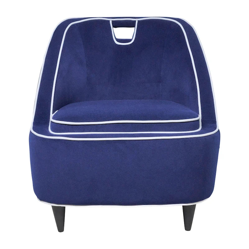 Fauteuil d'appoint bicolore moderne rembourré - 28 x 30 x 31