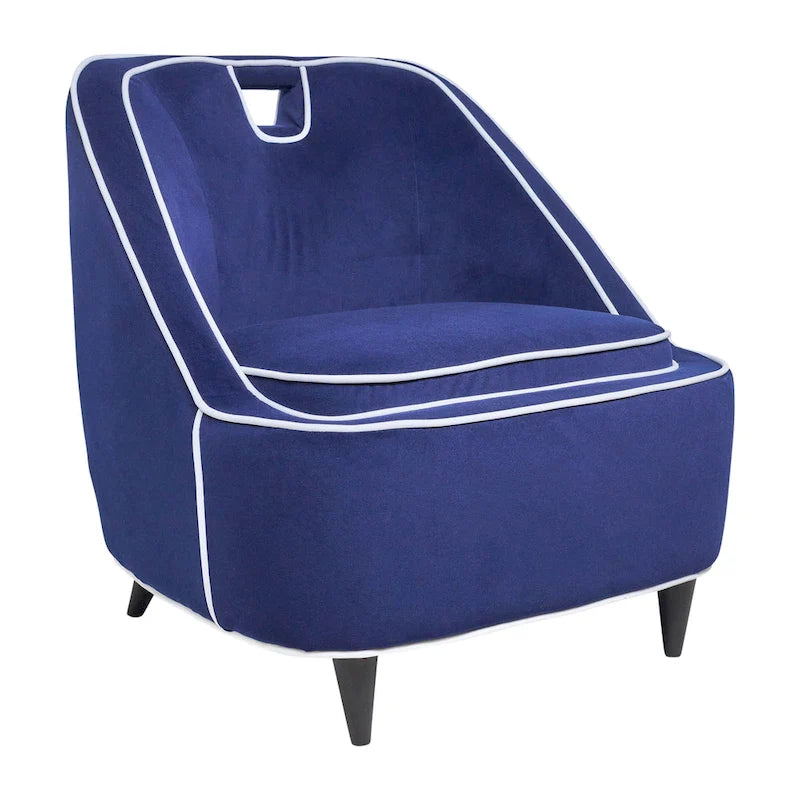 Fauteuil d'appoint bicolore moderne rembourré - 28 x 30 x 31