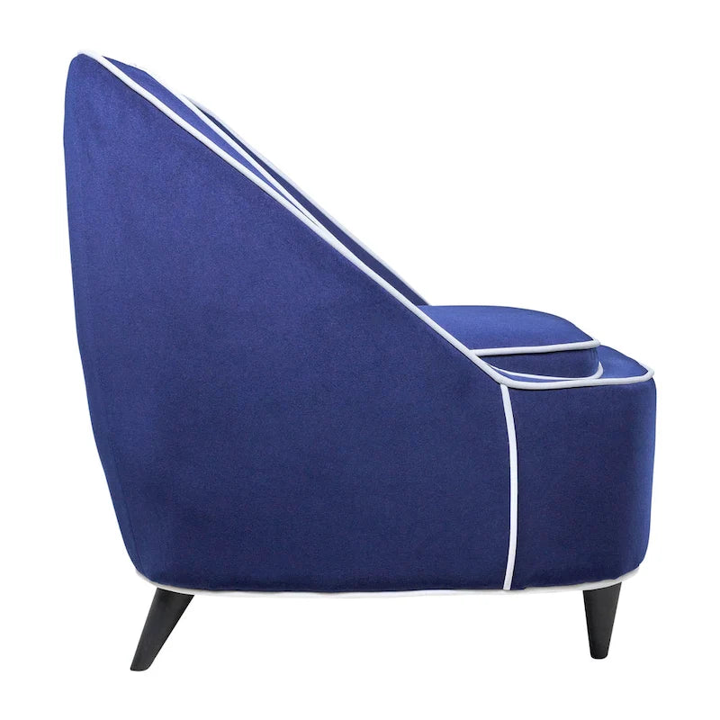 Fauteuil d'appoint bicolore moderne rembourré - 28 x 30 x 31