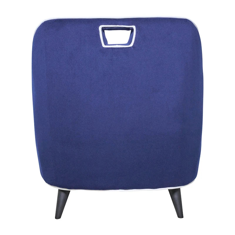 Fauteuil d'appoint bicolore moderne rembourré - 28 x 30 x 31