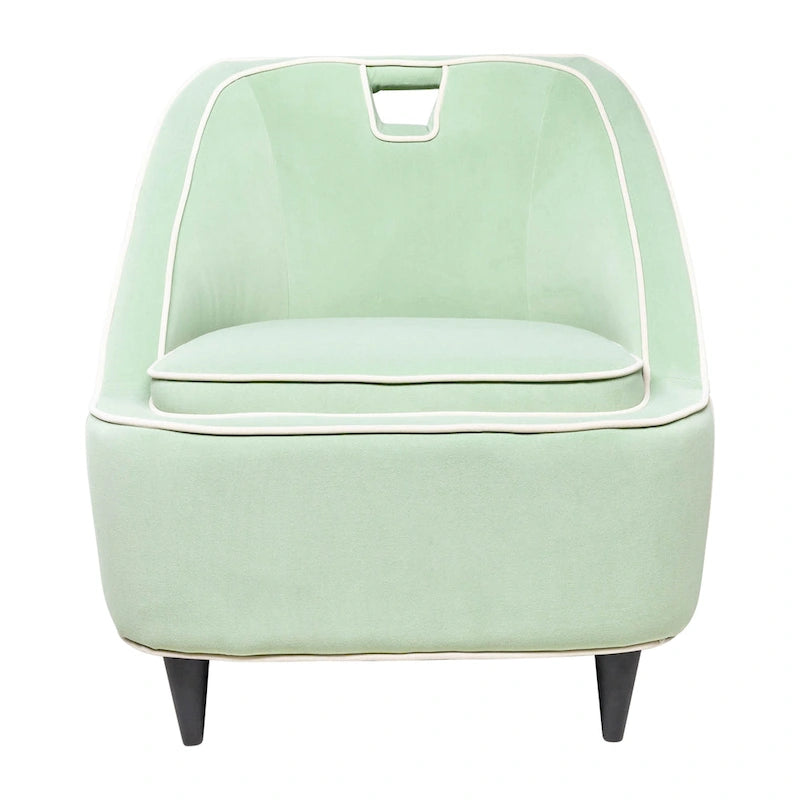 Fauteuil d'appoint bicolore moderne rembourré - 28 x 30 x 31