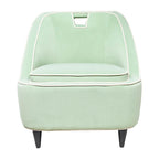 Fauteuil d'appoint bicolore moderne rembourré - 28 x 30 x 31