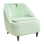 Fauteuil d'appoint bicolore moderne rembourré - 28 x 30 x 31