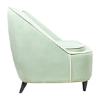 Fauteuil d'appoint bicolore moderne rembourré - 28 x 30 x 31