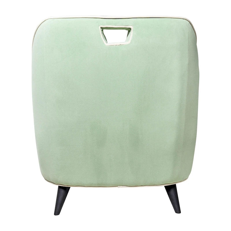 Fauteuil d'appoint bicolore moderne rembourré - 28 x 30 x 31
