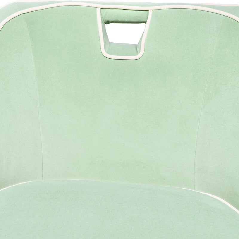 Fauteuil d'appoint bicolore moderne rembourré - 28 x 30 x 31