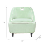 Fauteuil d'appoint bicolore moderne rembourré - 28 x 30 x 31