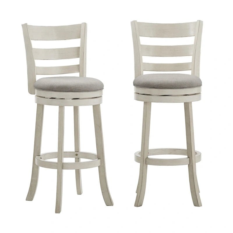 Tabouret de bar pivotant à dossier échelle de 74 cm de hauteur
