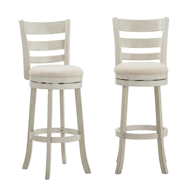 Tabouret de bar pivotant à dossier échelle de 74 cm de hauteur