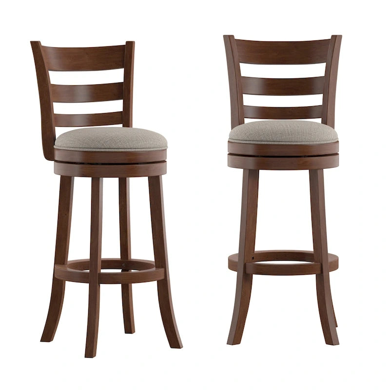 Tabouret de bar pivotant à dossier échelle de 74 cm de hauteur