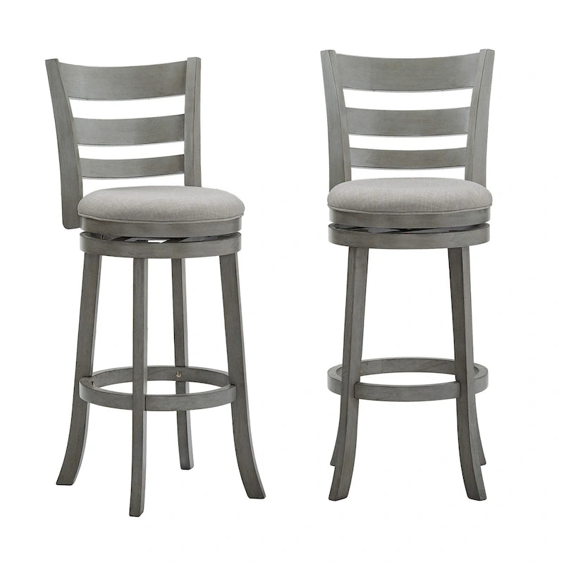Tabouret de bar pivotant à dossier échelle de 74 cm de hauteur