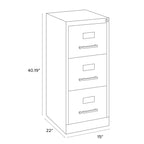 Classeur vertical de 3 tiroirs, largeur lettre, profondeur 56 cm
