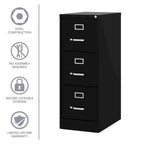 Classeur vertical de 3 tiroirs, largeur lettre, profondeur 56 cm