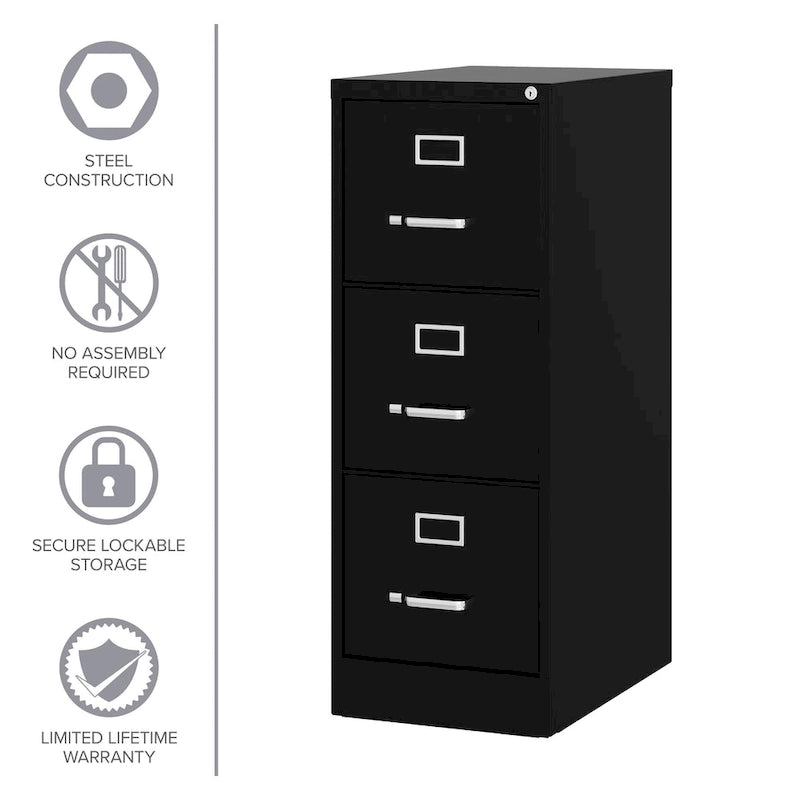 Classeur vertical de 3 tiroirs, largeur lettre, profondeur 56 cm