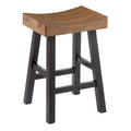 Tabourets de bar en bois bicolores sans dossier