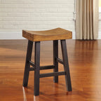 Tabourets de bar en bois bicolores sans dossier