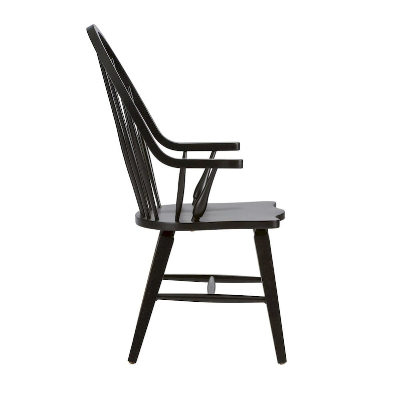 Chaise à accoudoirs Windsor noire
