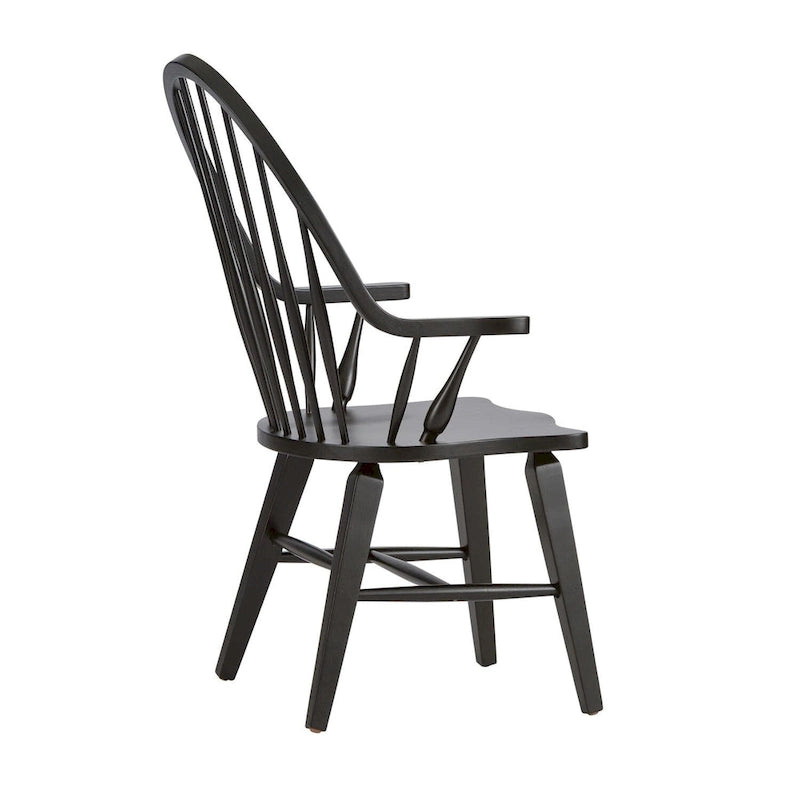 Chaise à accoudoirs Windsor noire