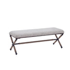 Banquette double en bouclette rembourrée ivoire