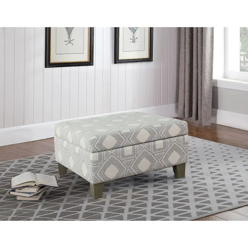 Pouffe de rangement carré de luxe de 71 cm